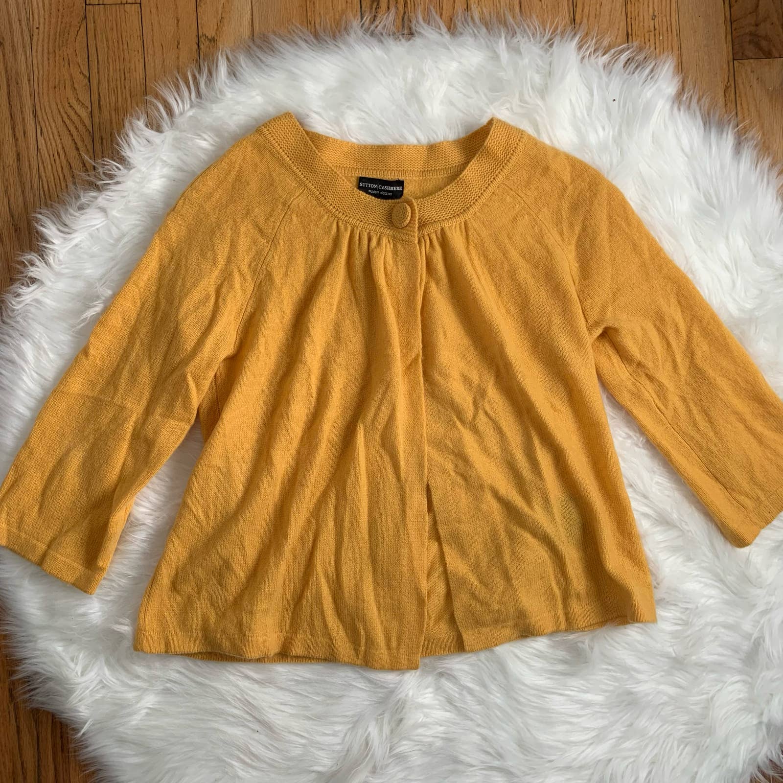 Sutton Cashmere Golden Yellow Sweater